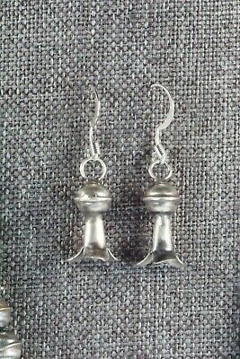 Coral & Sterling Silver Squash Blossom and Earrings - Leon Kirlie