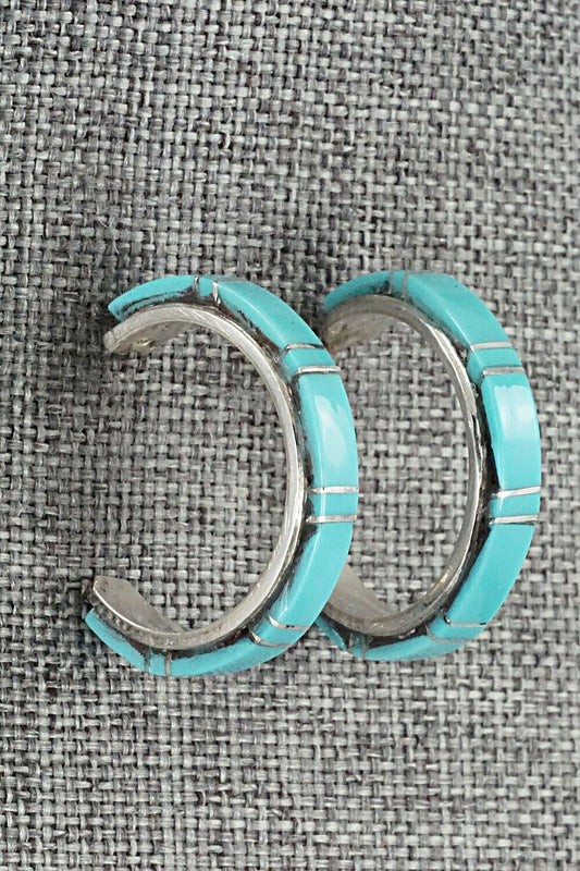 Turquoise & Sterling Silver Earrings - Terrance Panteah & Tammy Johnson
