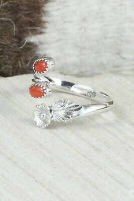 Coral & Sterling Silver Ring - Harris Largo - 8.75