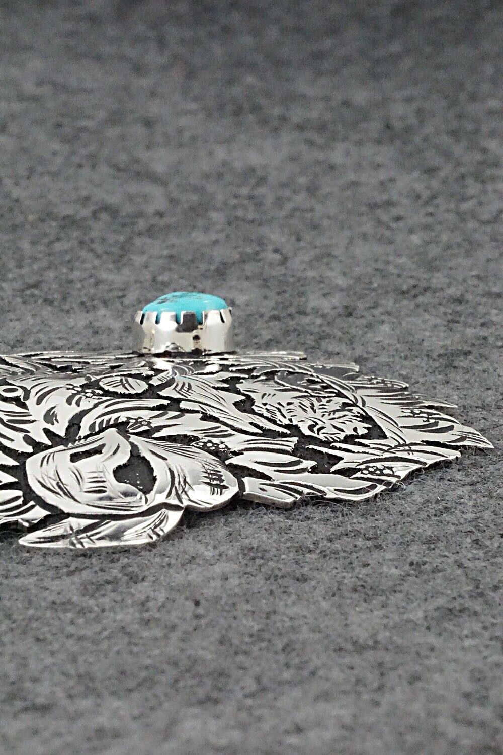 Turquoise & Sterling Silver Pendant - Richard Singer