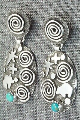 Turquoise & Sterling Silver Earrings - Alex Sanchez - High Lonesome Trading