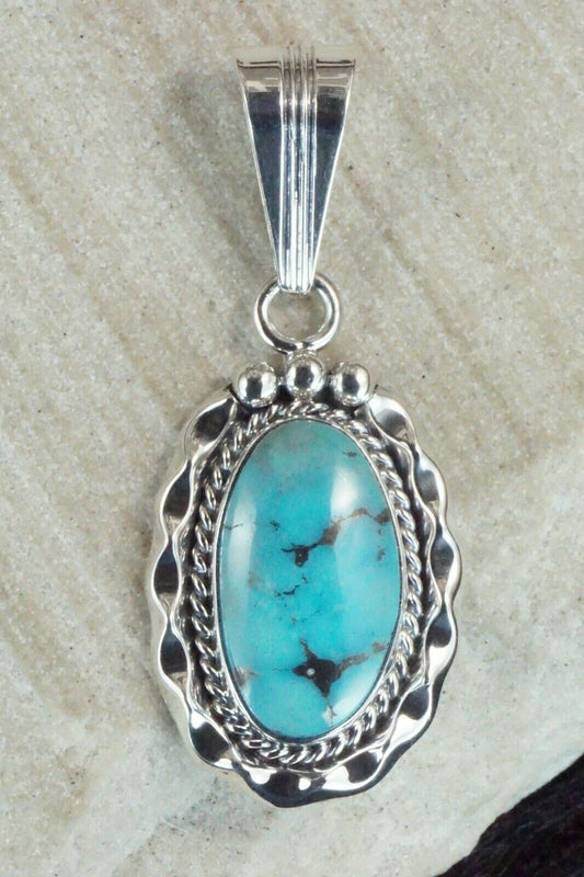 Turquoise & Sterling Silver Pendant - Samuel Yellowhair