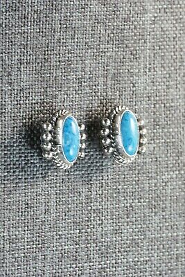 Navajo Turquoise & Sterling Silver Earrings - Jan Mariano