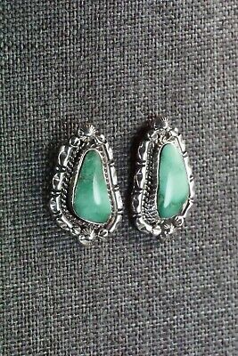 Navajo Turquoise & Sterling Silver Earrings - Freida Martinez