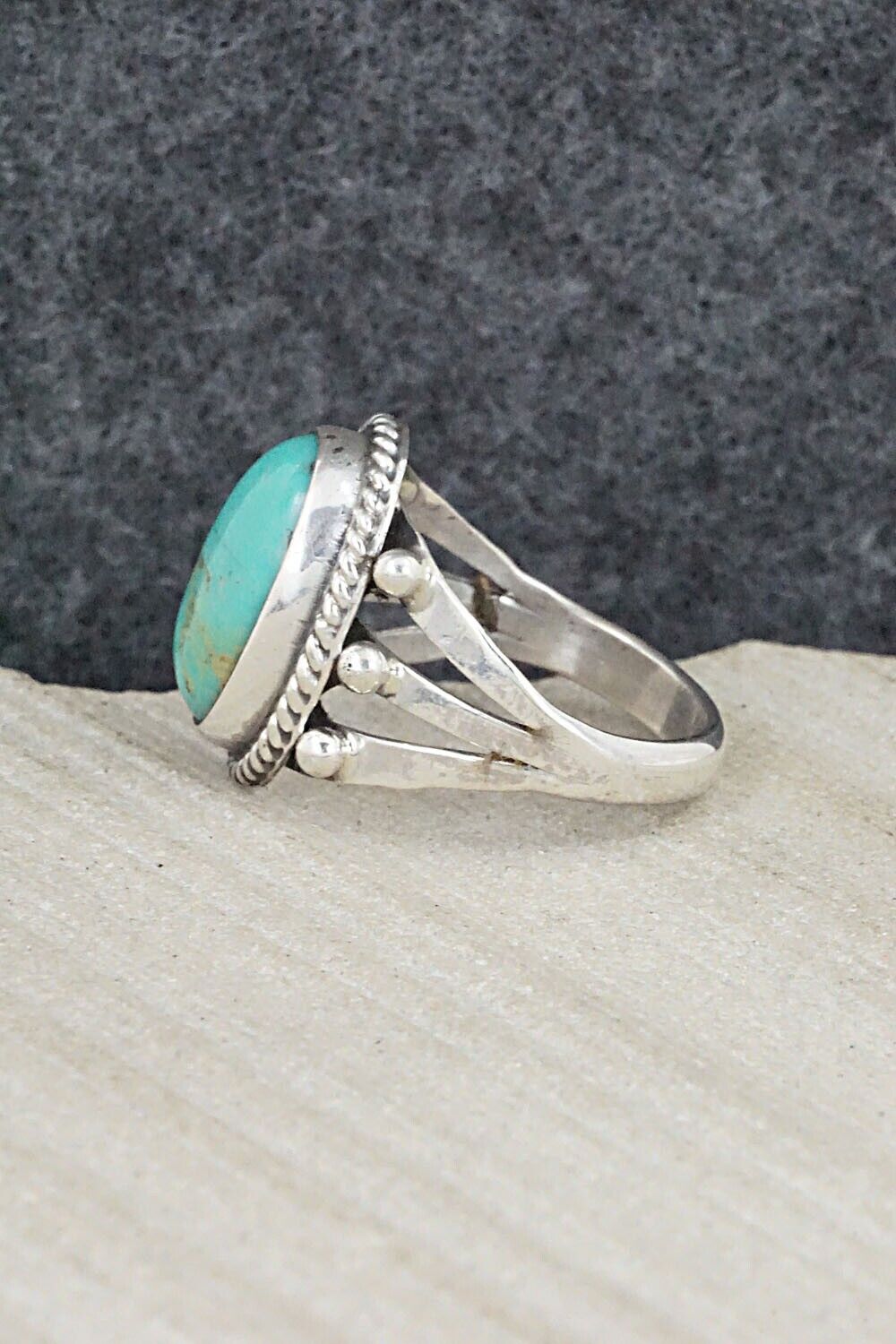 Turquoise & Sterling Silver Ring - Alice Rose Saunders - Size 6.5