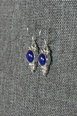 Lapis & Sterling Silver Earrings - Elaine Shirley - Navajo - High Lonesome Trading