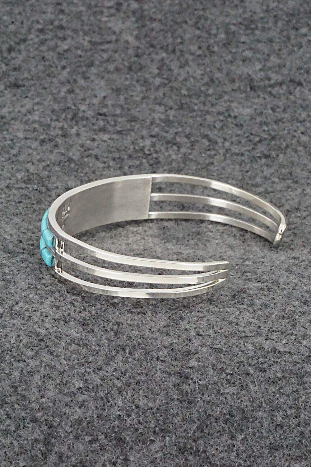 Turquoise & Sterling Silver Inlay Bracelet - Anson Wallace