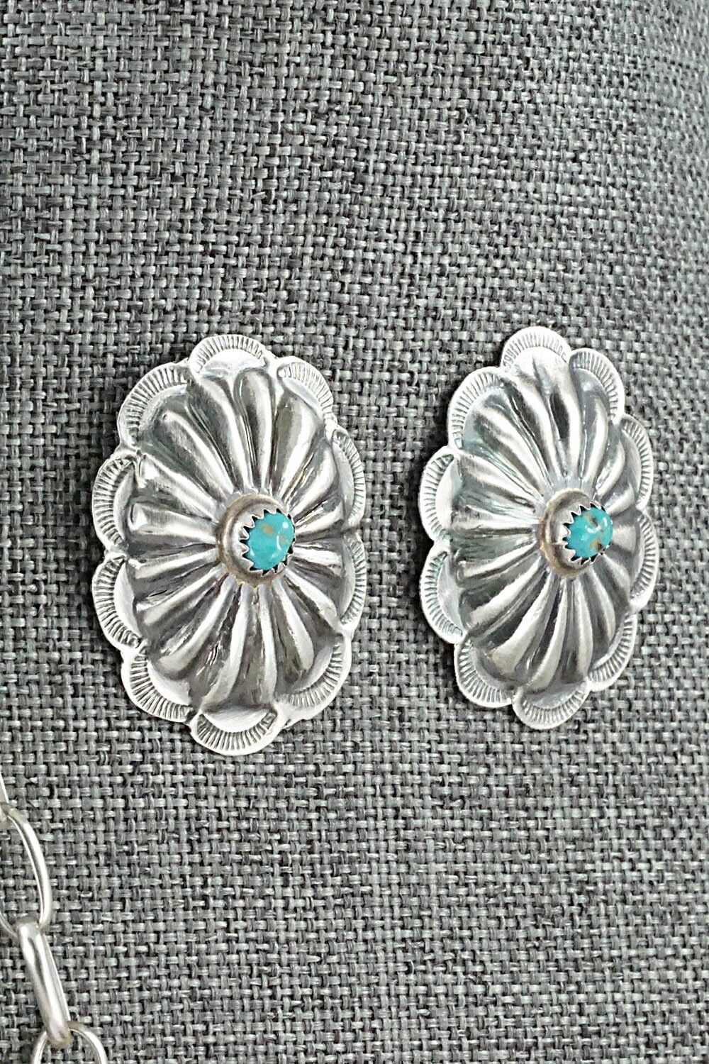 Turquoise & Sterling Silver Necklace and Earrings Set - Joan Begay