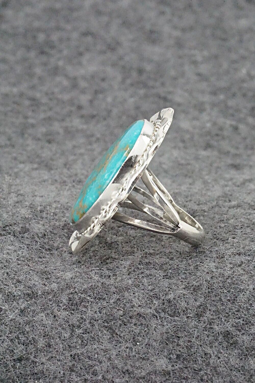 Turquoise & Sterling Silver Ring - Samuel Yellowhair - Size 6