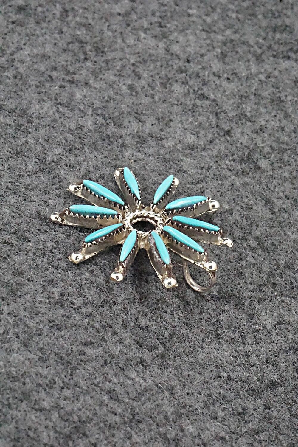 Turquoise & Sterling Silver Pendant - Yvette Kaamasee