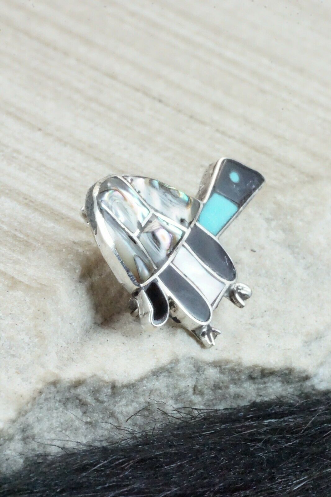 Multi Stone & Sterling Silver Pendant/ Pin - Loretta Gia