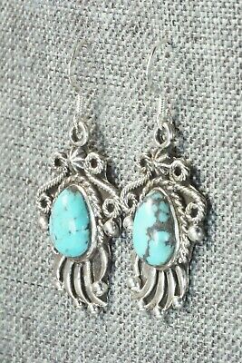 Turquoise & Sterling Silver Earrings - Raymond Delgarito