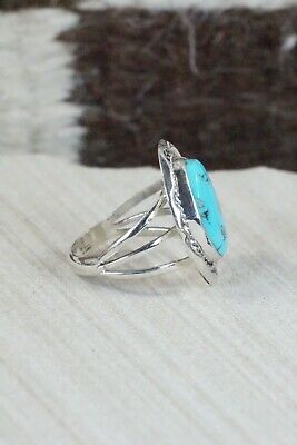 Turquoise & Sterling Silver Ring - Samuel Yellowhair - 7.5