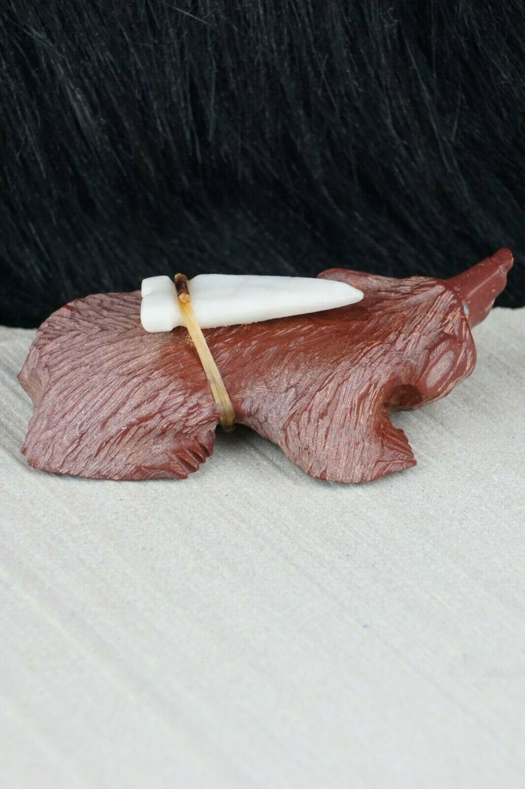 Badger Zuni Fetish Carving - Albert Eustance Jr - High Lonesome Trading