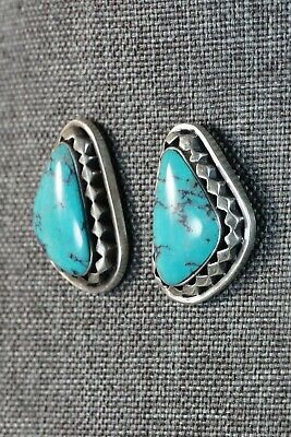 Navajo Turquoise & Sterling Silver Earrings - Sharon McCarthy - High Lonesome Trading