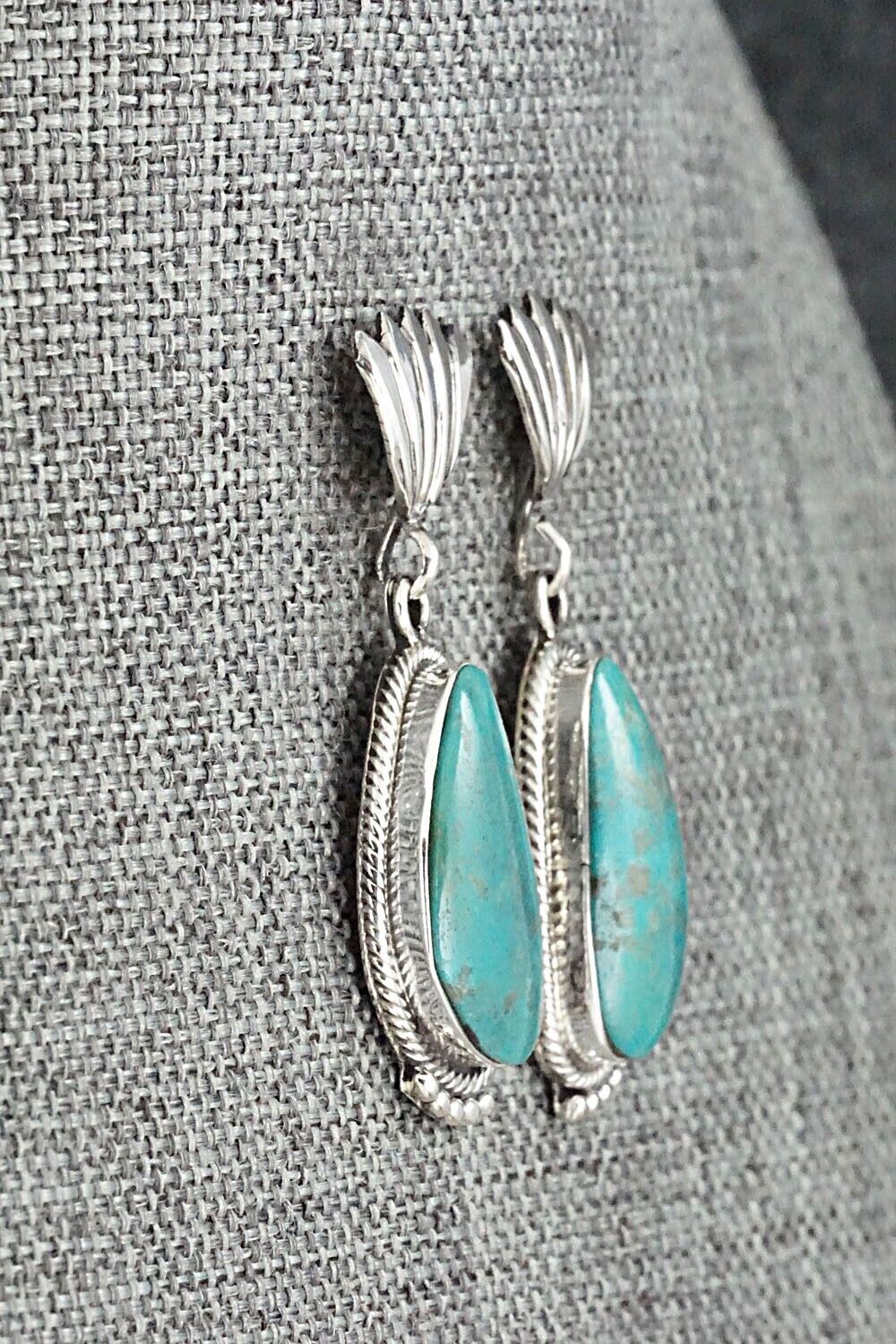 Turquoise and Sterling Silver Earrings - Sharon McCarthy