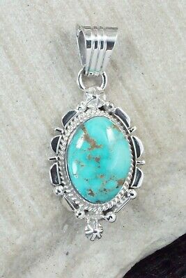 Turquoise and Sterling Silver Pendant - Daniel Benally
