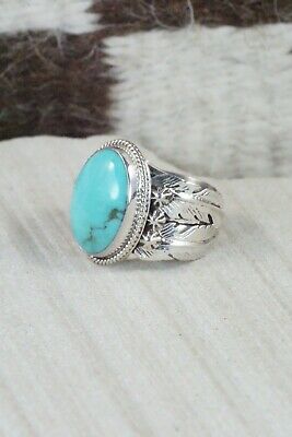Turquoise & Sterling Silver Ring - Grace Kenneth - Size 6.5