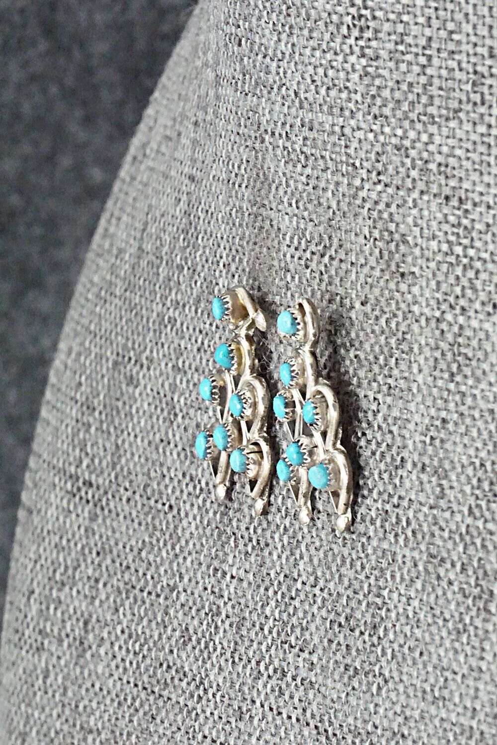 Turquoise & Sterling Silver Earrings - Waylon Johnson