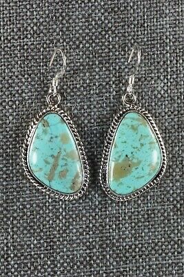 Turquoise & Sterling Silver Earrings - Lee Shorty - Navajo - High Lonesome Trading