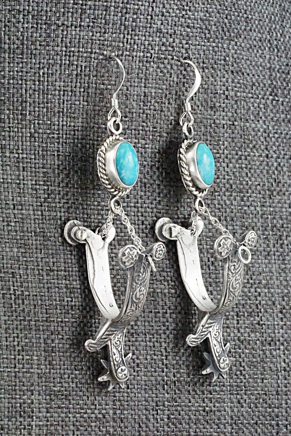 Turquoise & Sterling Silver Earrings - Annie Spencer