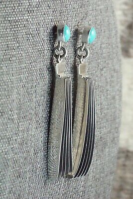Turquoise & Sterling Silver Earrings - James Bahe