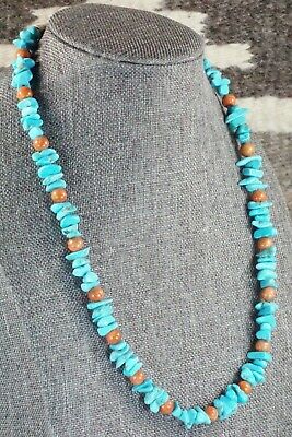 Turquoise, Spiny Oyster & Sterling Silver Necklace - Navajo