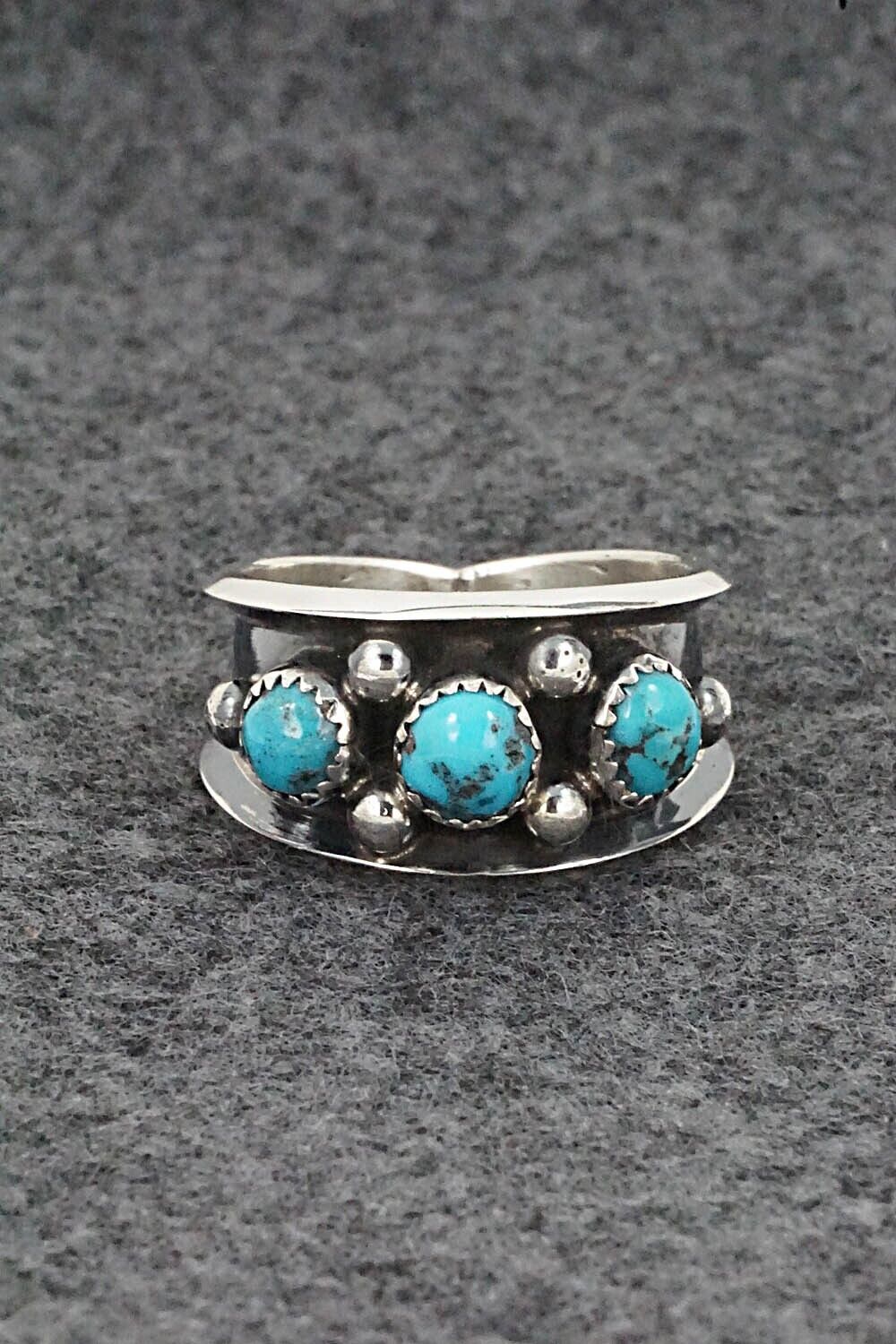 Turquoise & Sterling Silver Ring - Paul Largo - Size 9
