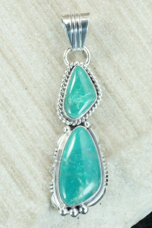 Turquoise & Sterling Silver Pendant - Marita Benally