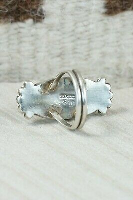 Navajo Turquoise and Sterling Silver Ring - Selina Warner - Size 8.5