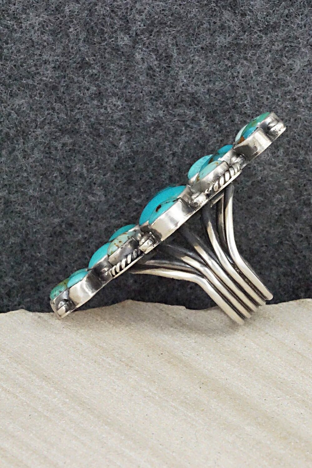 Turquoise & Sterling Silver Ring - Annie Hoskie - 7.25