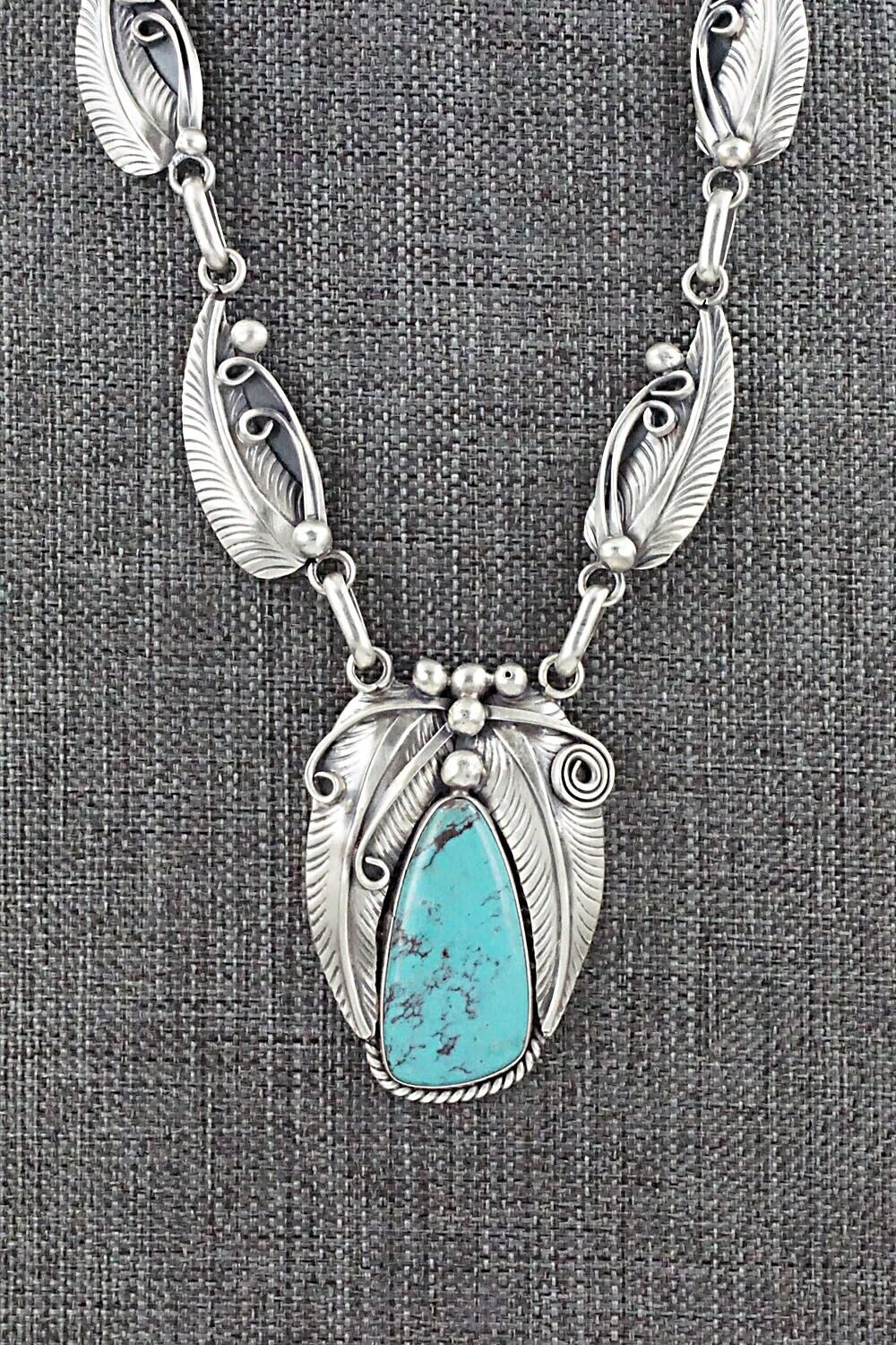 Turquoise & Sterling Silver Necklace - Davey Morgan