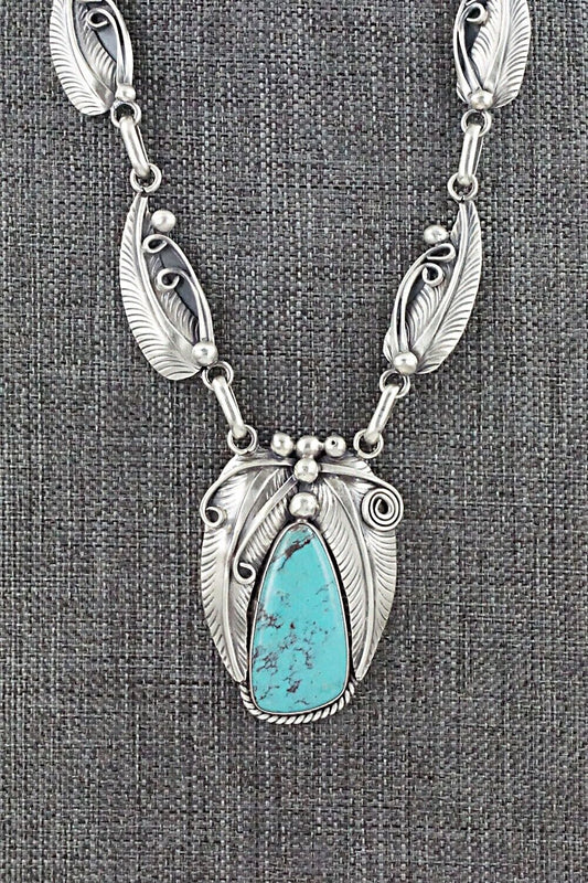 Turquoise & Sterling Silver Necklace - Davey Morgan