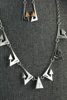 Spiny Oyster & Sterling Silver Necklace and Earrings Set - Ronnie Henry - Navajo - High Lonesome Trading
