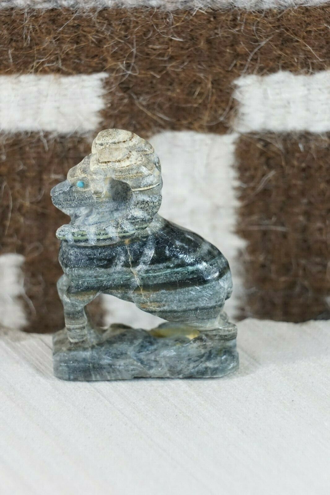 Ram Zuni Fetish Carving - Jerrold Lahaleon - High Lonesome Trading