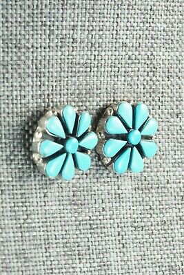 Turquoise & Sterling Silver Earrings - Annie Chapo