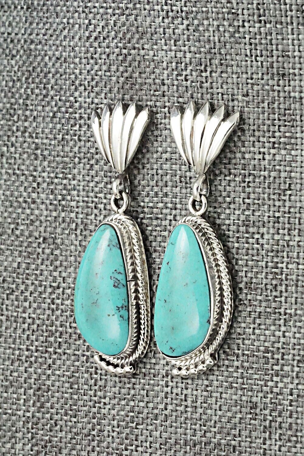 Turquoise and Sterling Silver Earrings - Sharon McCarthy