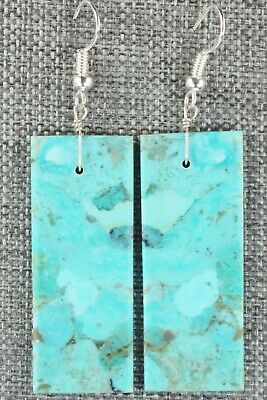 Turquoise & Sterling Silver Earrings - Navajo