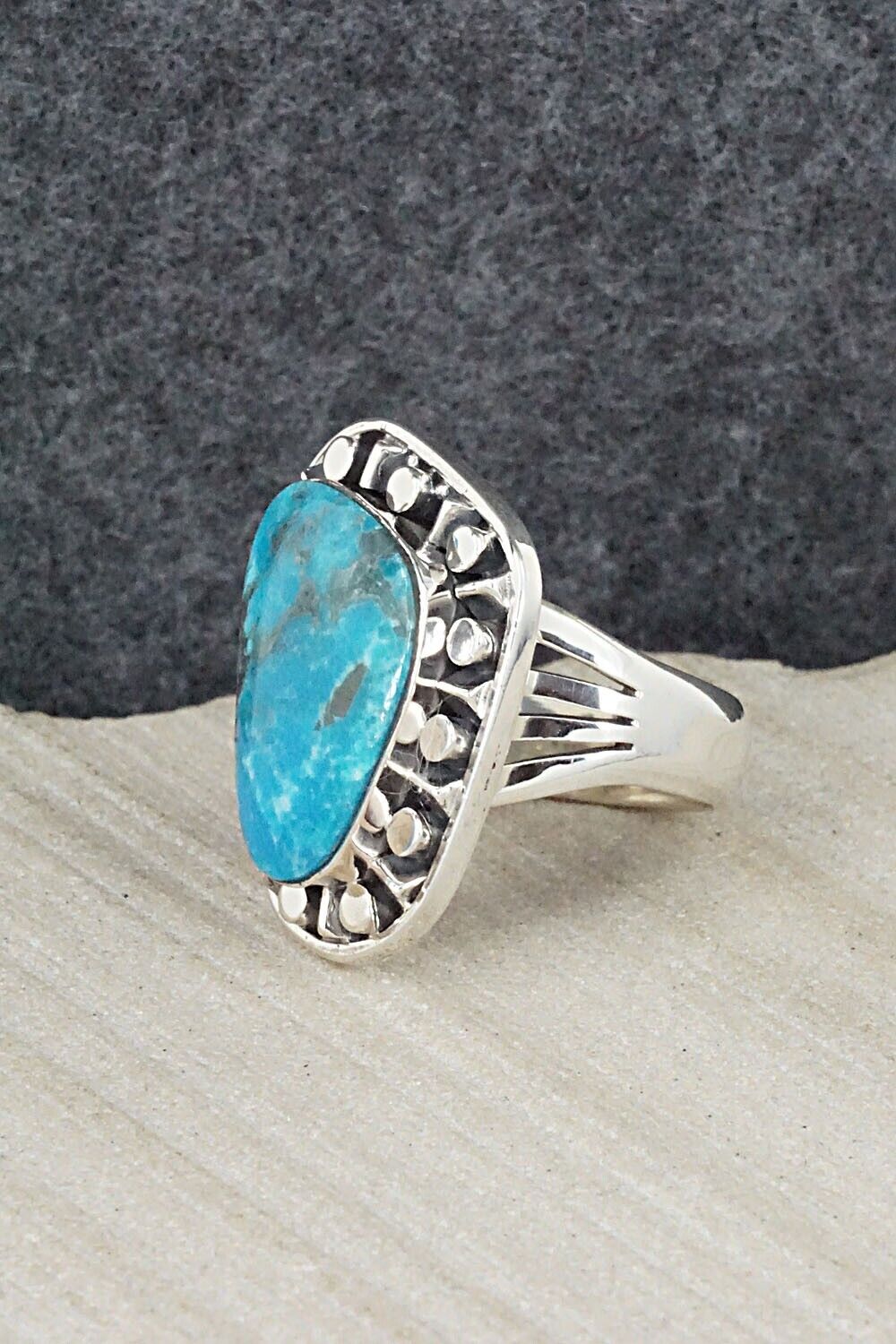Turquoise & Sterling Silver Ring - Jimson Belin - Size 9