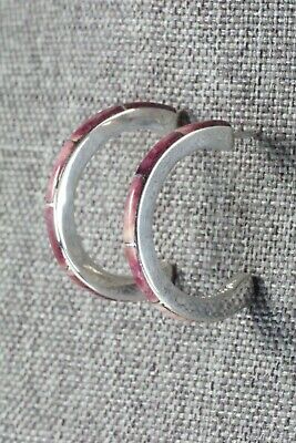 Spiny Oyster & Sterling Silver Earrings - Charles Hustito