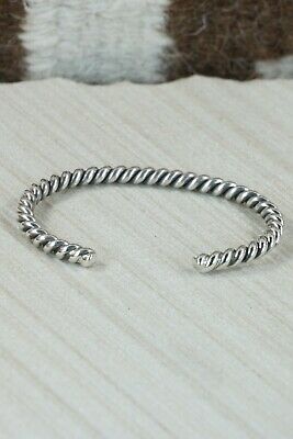 Navajo Sterling Silver Bracelet - Elaine Tahe