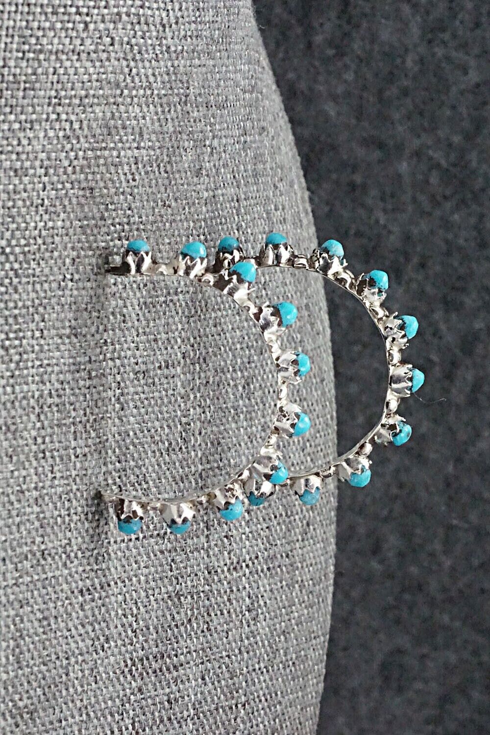 Turquoise & Sterling Silver Earrings - Anderson Waikanina