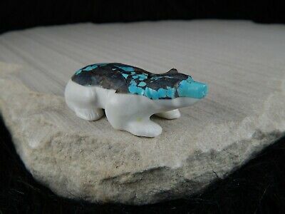 Badger Zuni Fetish Carving - Nelson Yatsattie - High Lonesome Trading