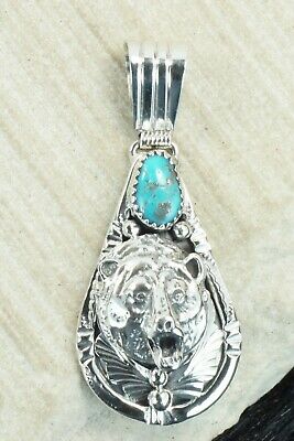 Turquoise and Sterling Silver Pendant - Henry Attakai