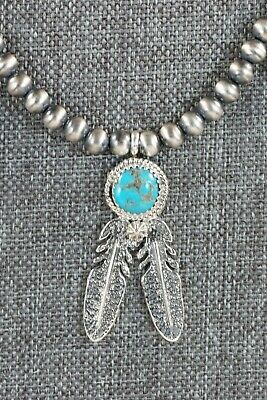 Navajo Turquoise & Sterling Silver Necklace - Bobby Platero