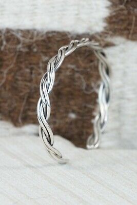 Navajo Sterling Silver Bracelet - Elaine Tahe