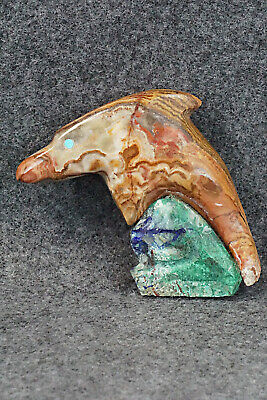Dolphin Zuni Fetish Carving - Justin Natewa