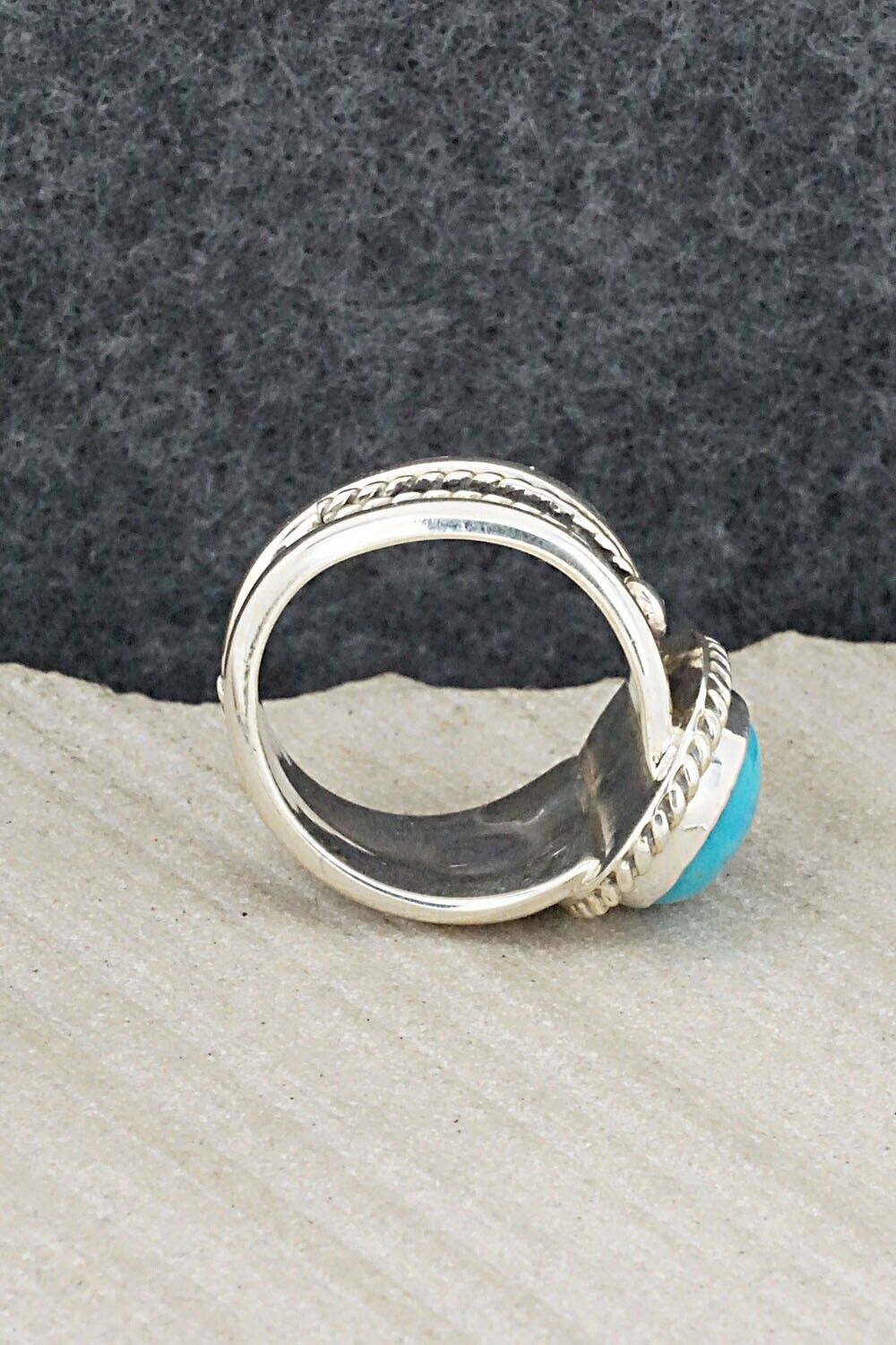 Turquoise & Sterling Silver Ring - Thomas Yazzie - Size 5.75
