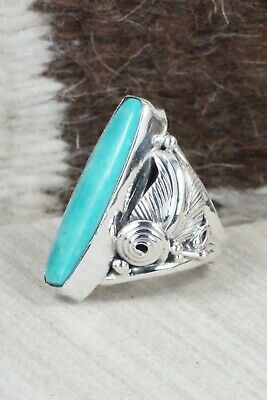 Turquoise & Sterling Silver Ring - Darrell Morgan - Size 6
