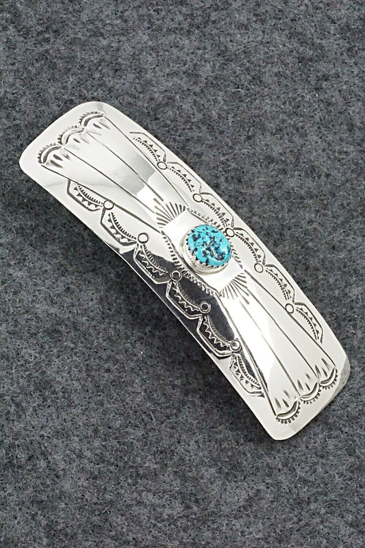 Turquoise & Sterling Silver Hair Barrette - Jolene Begay